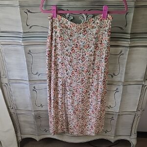 H&M Floral Print Skirt